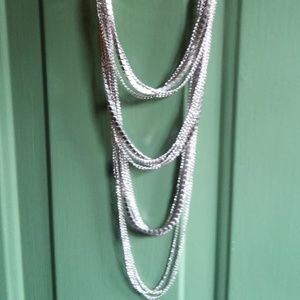 Layered necklace with matching earrings